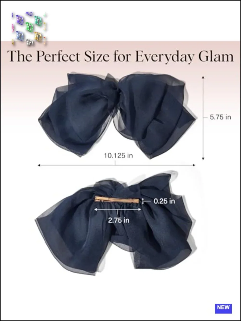 Elegant Chiffon Hair Bow Clip for Women, Trendy & Comfortable